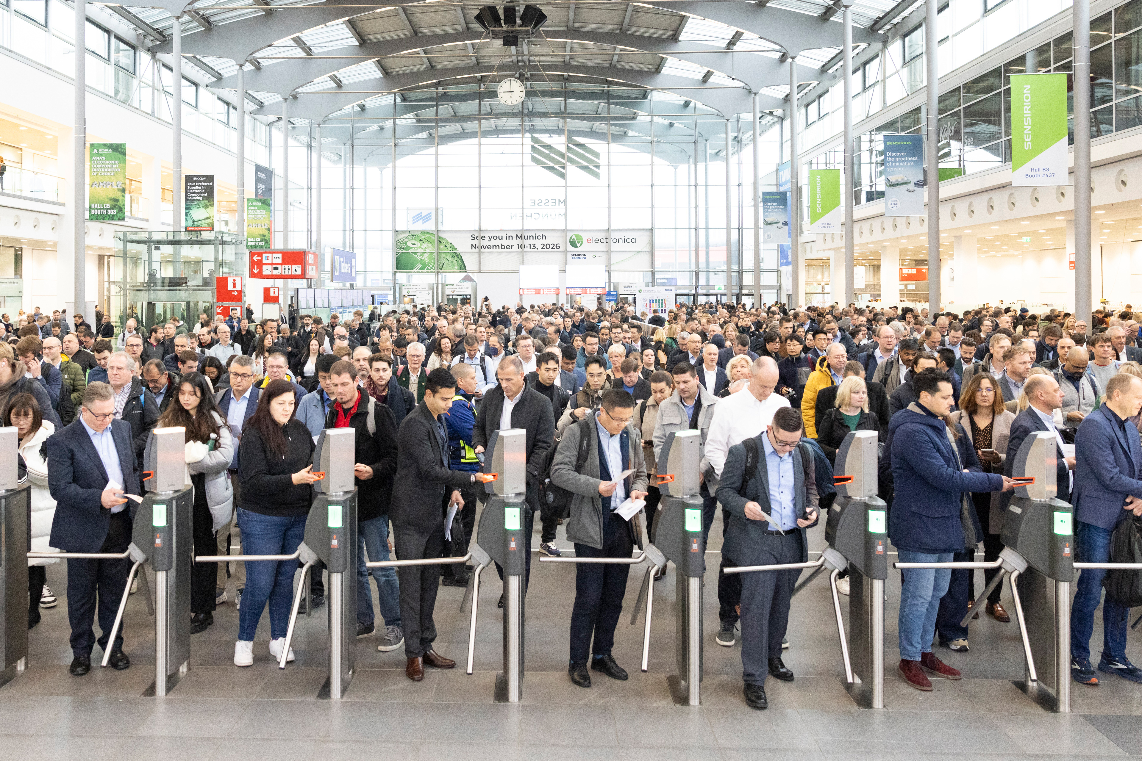 electronica Munich electronics fair entrance